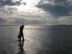 Walking_in_the_water___by_Dodephine