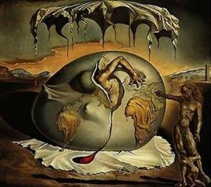 Niño observando el nacimineto del nuevo hombre 31 de Diciembre de 1976. Salvador Dalí. 