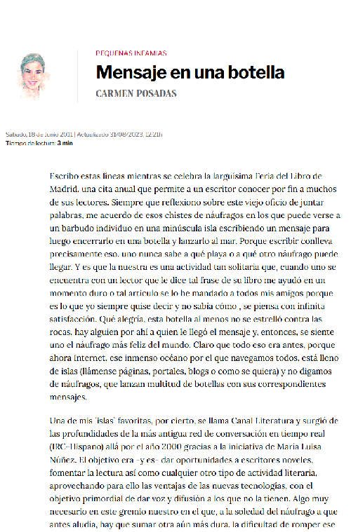 mensaje en una botella