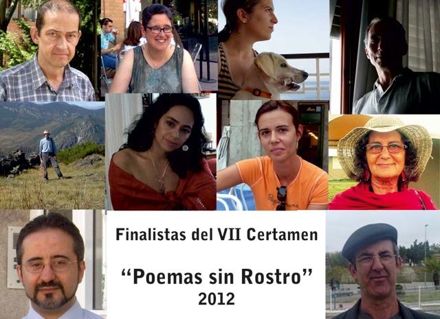 Los rostros de los finalistas del VII Certamen "Poemas sin Rostro" 2012
