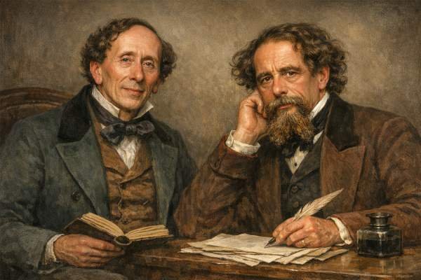 Charles Dickens y Hans Christian Andersen