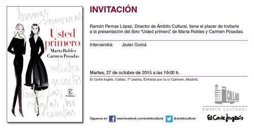 invitación Usted primero