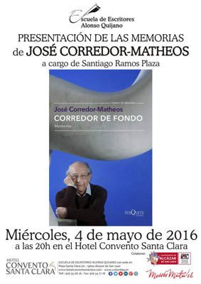 Presenta José Corredor-Matheos 