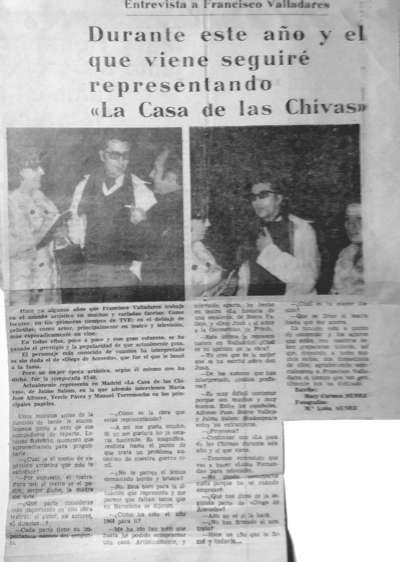 Entrevista a Francisco Valladares 1969